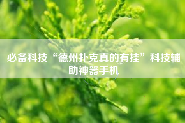 必备科技“德州扑克真的有挂”科技辅助神器手机