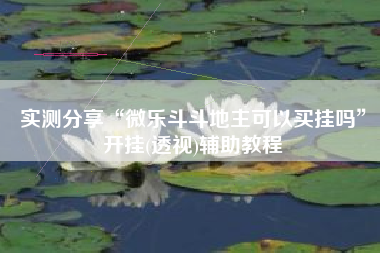 实测分享“微乐斗斗地主可以买挂吗”开挂(透视)辅助教程