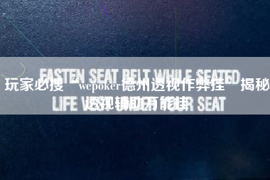玩家必搜“wepoker德州透视作弊挂	”揭秘透视辅助万能挂