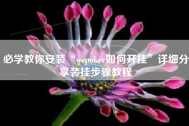 必学教你安装“wepoker如何开挂	”详细分享装挂步骤教程